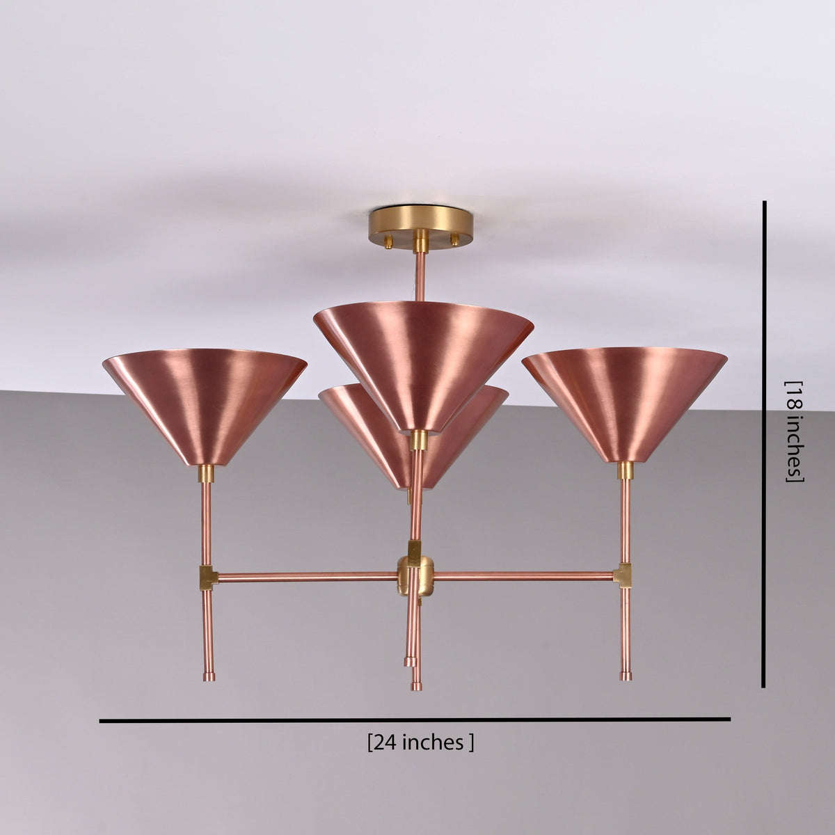 Tokyo Apex  -  Uplifting Mid-century Chandelier - 4 Lights - 32269