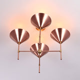 Tokyo Apex  -  Uplifting Mid-century Chandelier - 4 Lights - 32269