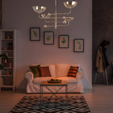 Cairo Ortbital  -  Uplifting Brass Chandelier - 4 Lights - 32278
