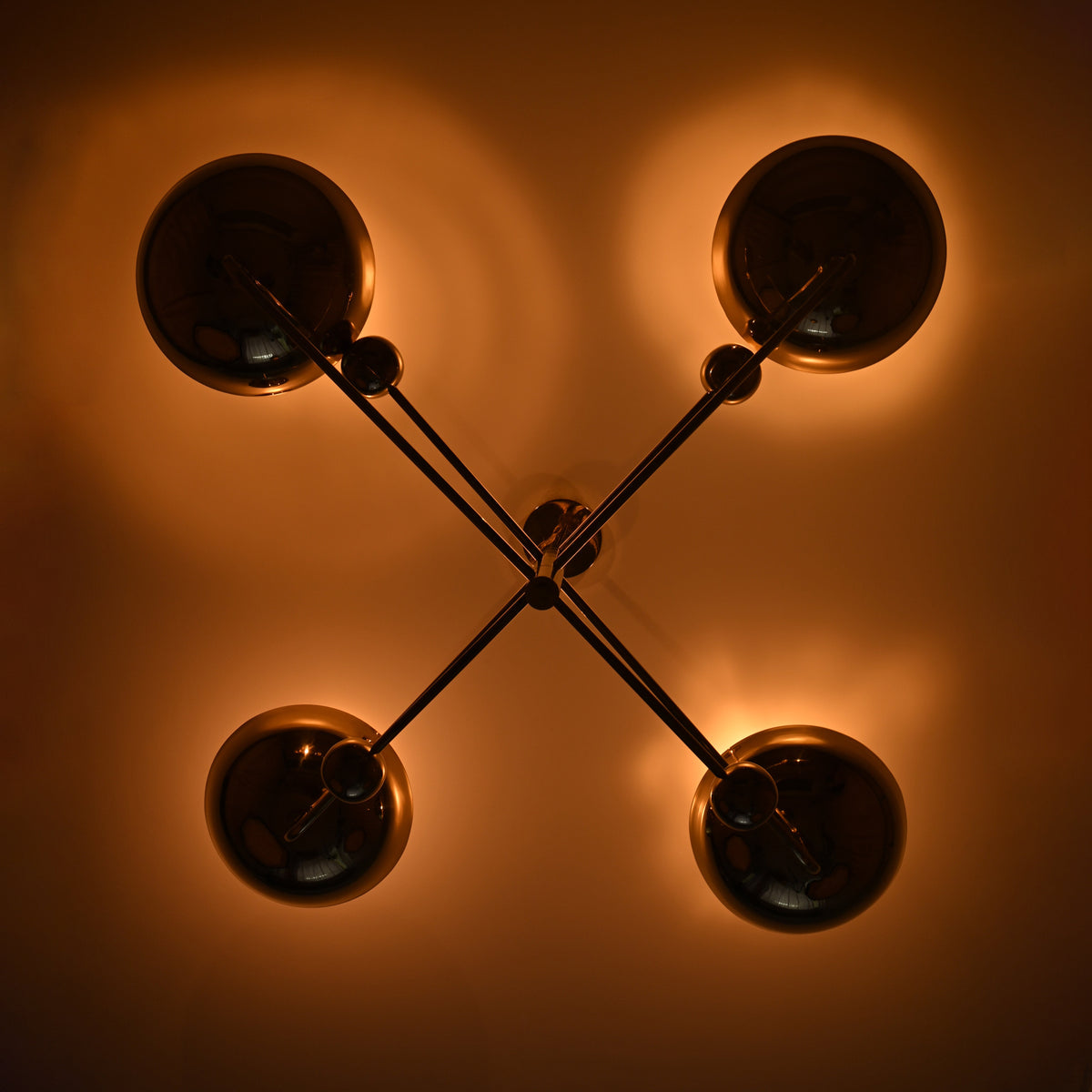 Cairo Ortbital  -  Uplifting Brass Chandelier - 4 Lights - 32278
