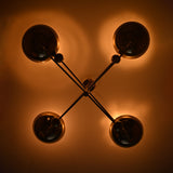 Cairo Ortbital  -  Uplifting Brass Chandelier - 4 Lights - 32278