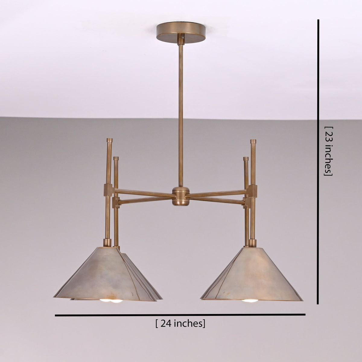 Paris Apex - Brass Chandelier - 4 Lights - 32283