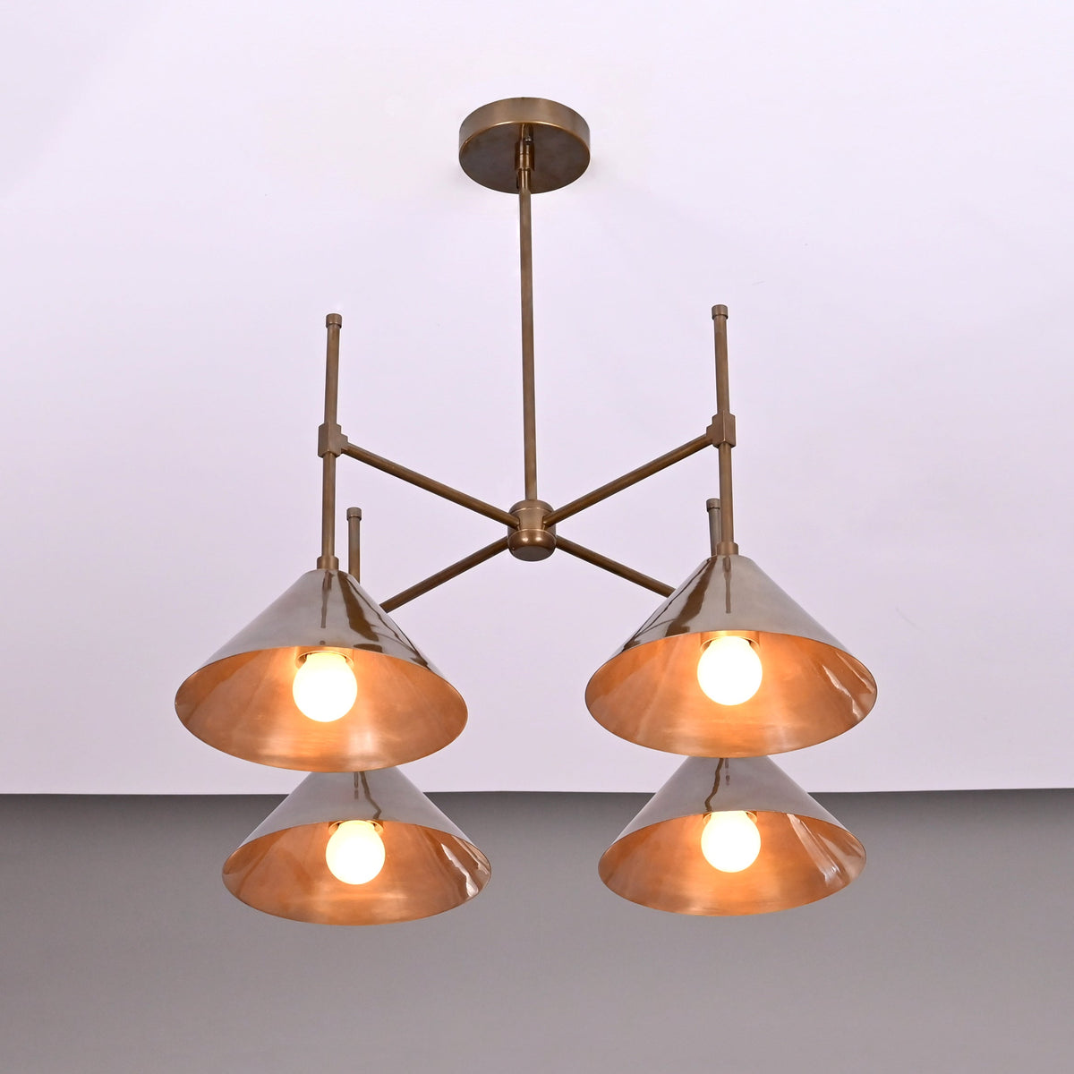 Paris Apex - Brass Chandelier - 4 Lights - 32283