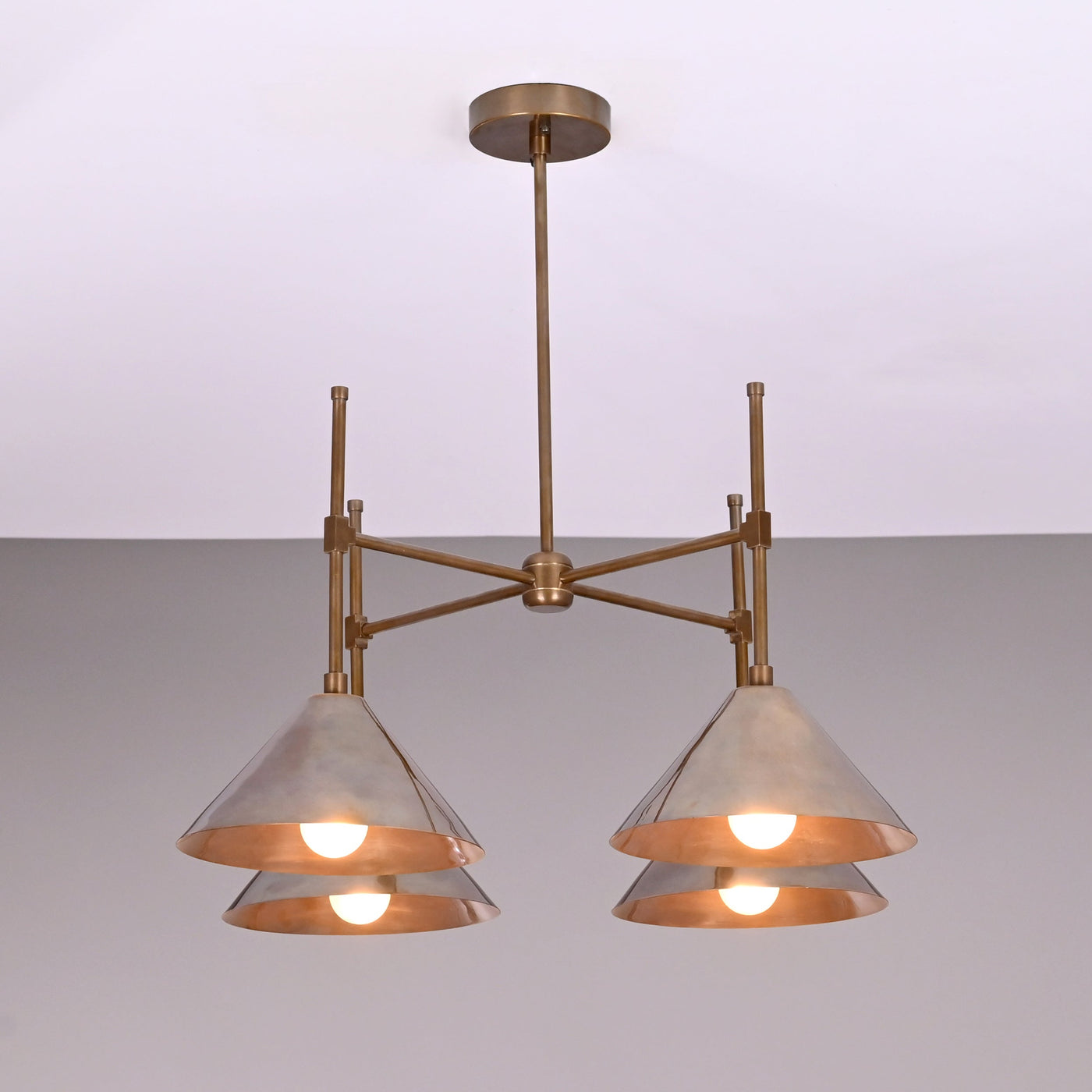 Paris Apex - Brass Chandelier - 4 Lights - 32283