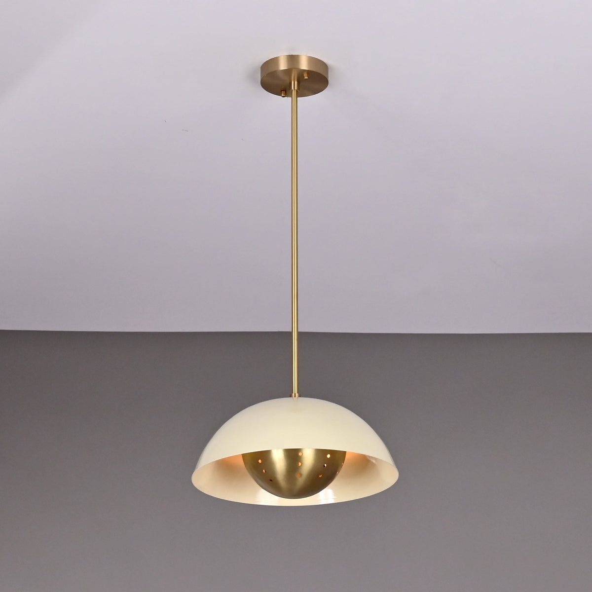 Rome Discus  -  Uplifting Brass Chandelier - 2 Lights - 32285