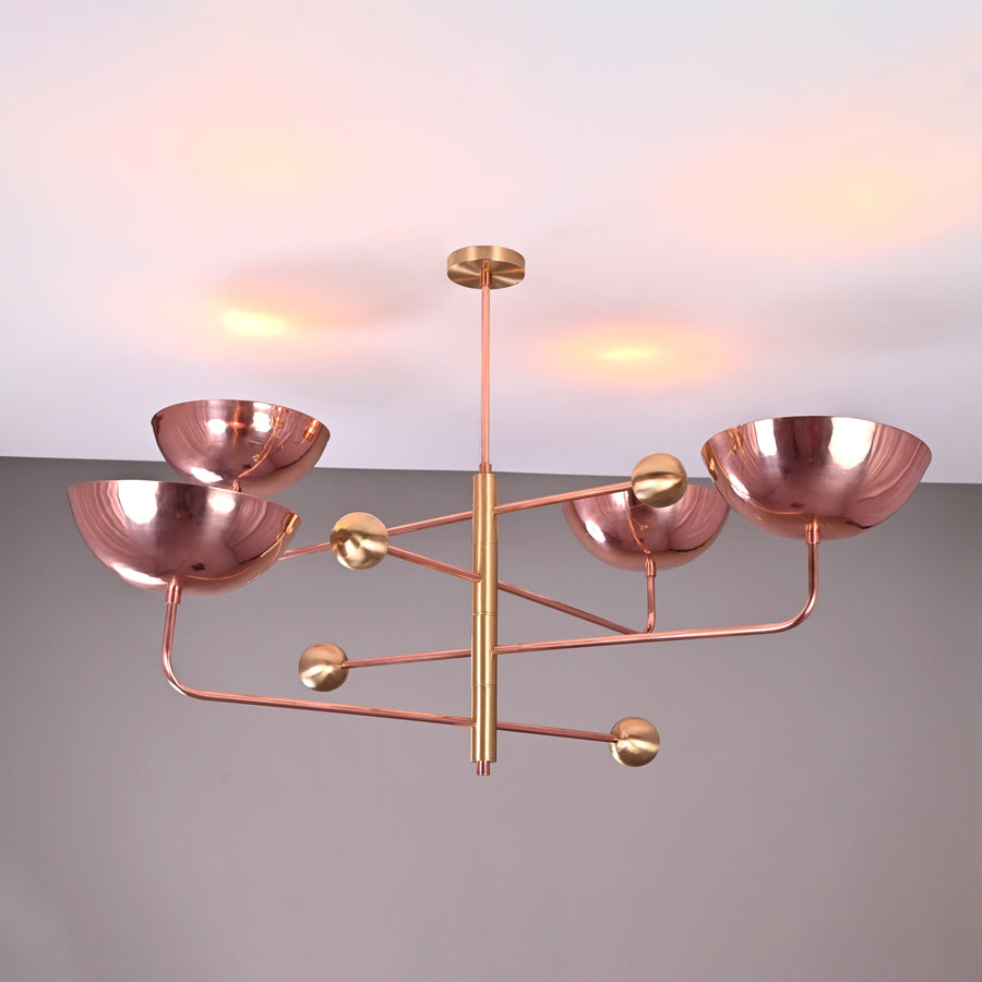 Lisbon Ortbital  -  Uplifting Chandelier - 4 Lights - 32290