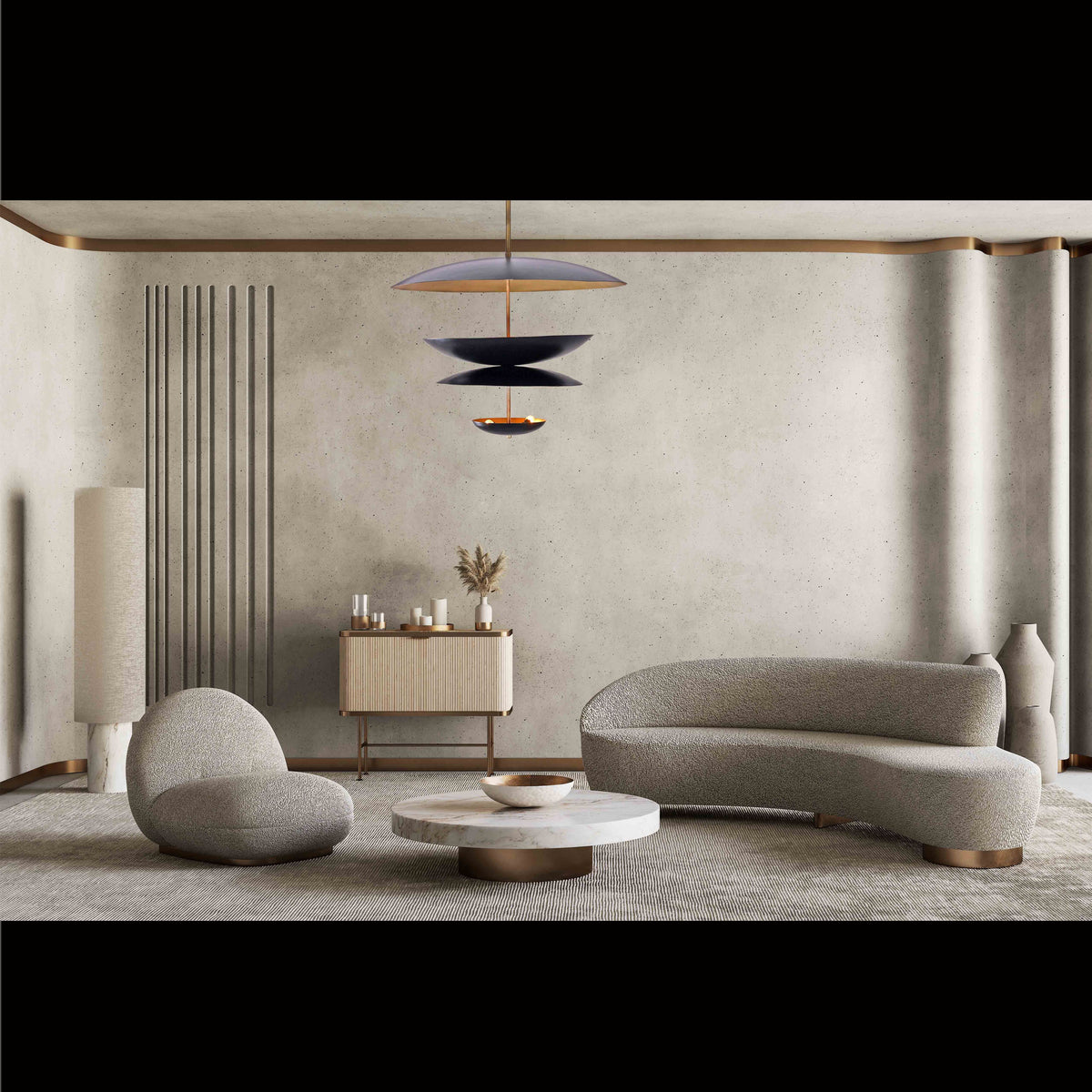 Milan Cascade  -  Uplifting Mid-century Chandelier - 8 Lights - 32292