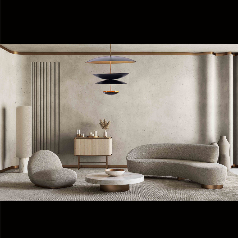 Milan Cascade  -  Uplifting Mid-century Chandelier - 8 Lights - 32292
