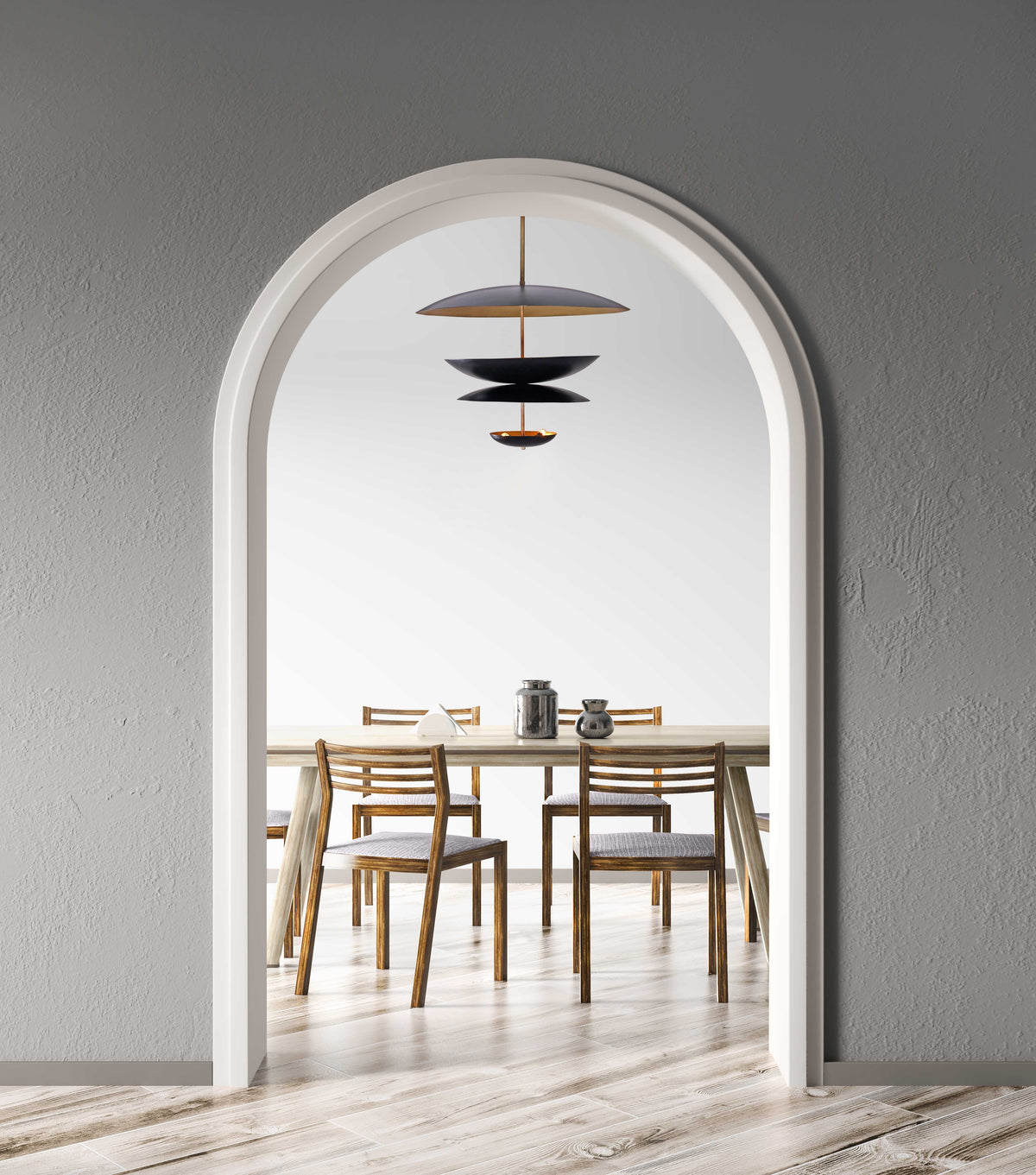 Milan Cascade  -  Uplifting Mid-century Chandelier - 8 Lights - 32292