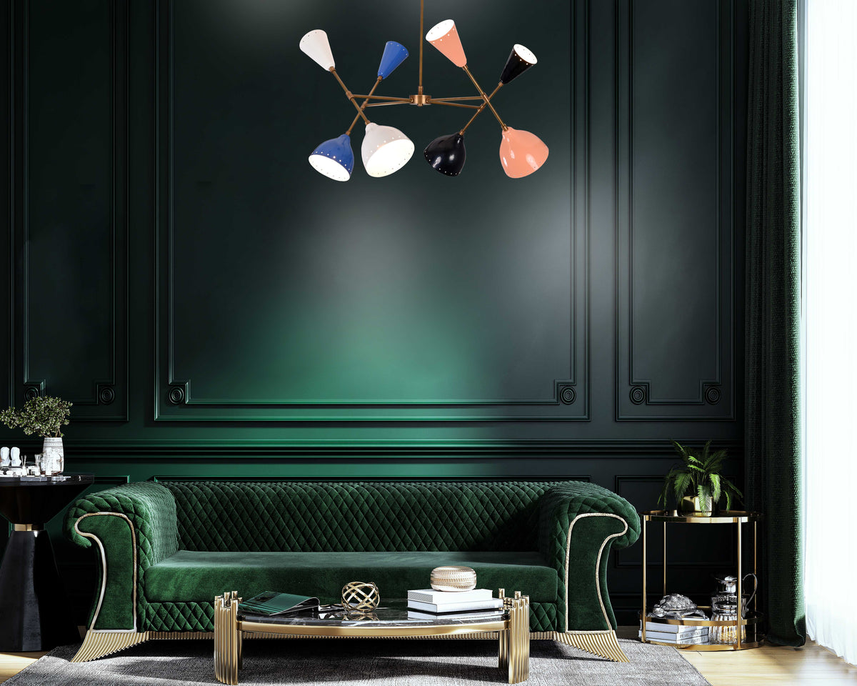 Monaco Pivot - Diabolo Chandelier - 8 Lights - 32297