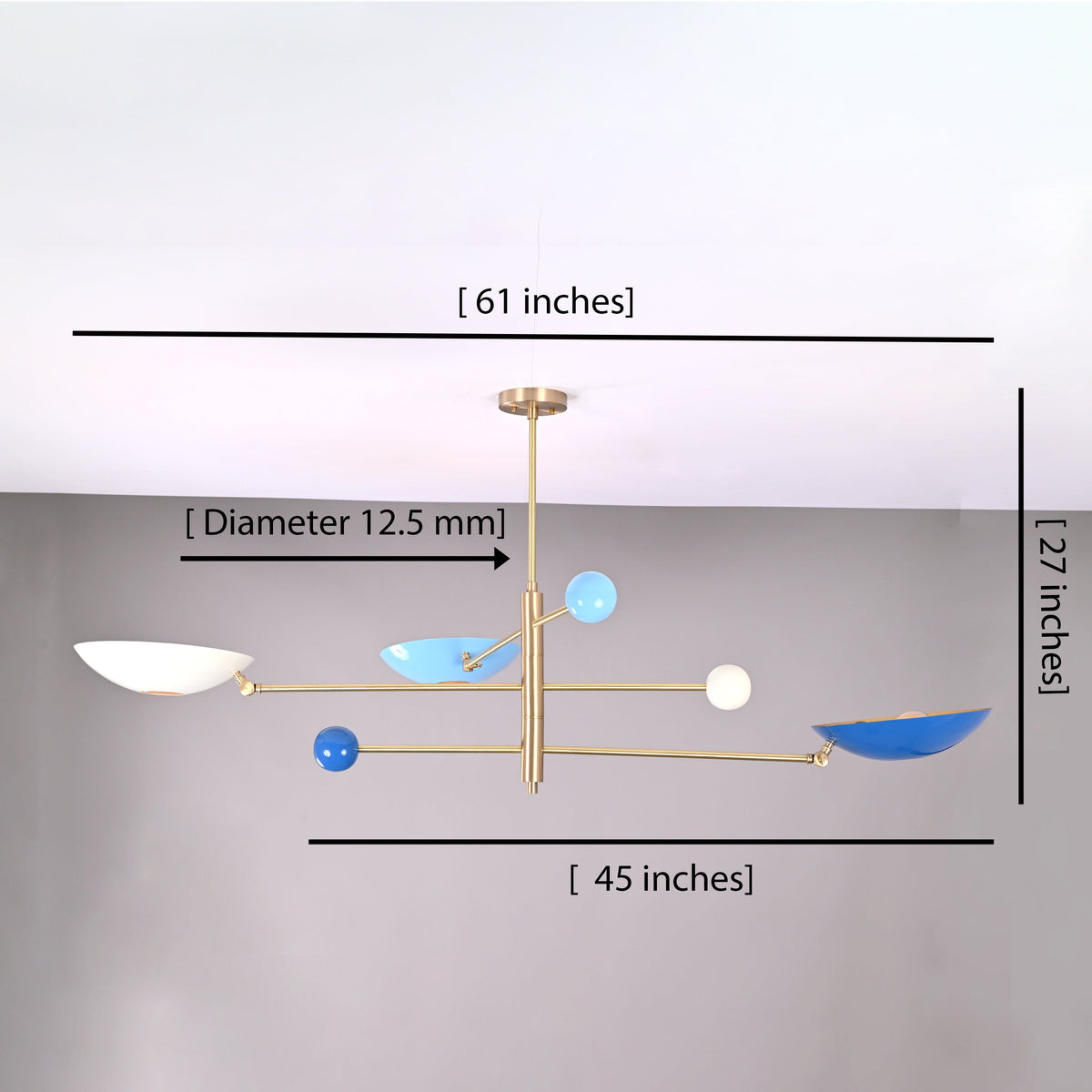 Havana Orbital Mid-century Chandelier - 3 Lights - 32298