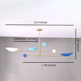 Havana Orbital Mid-century Chandelier - 3 Lights - 32298