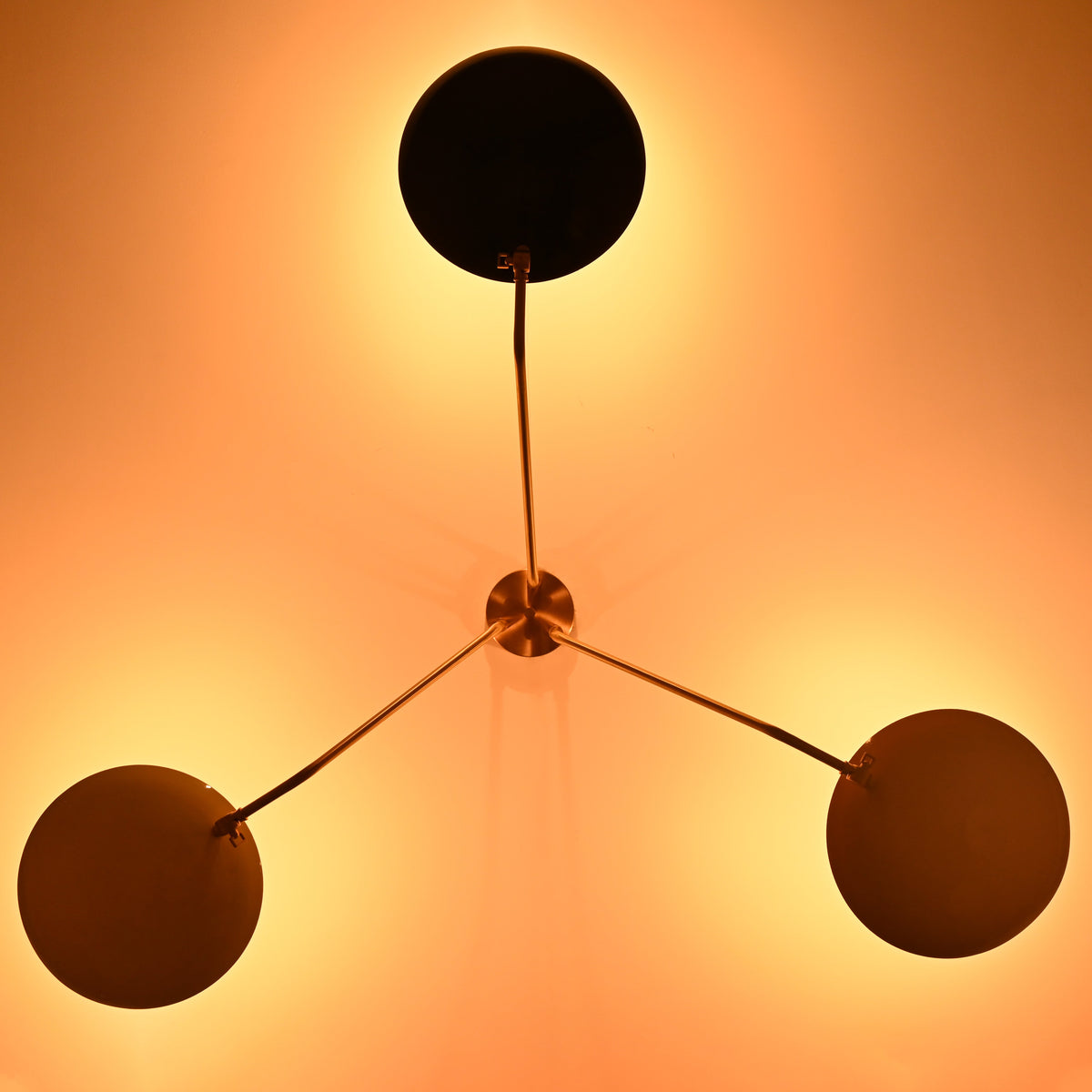 Rome Discus  - Flush Mount Uplifting Chandelier - 3 Lights - 32303