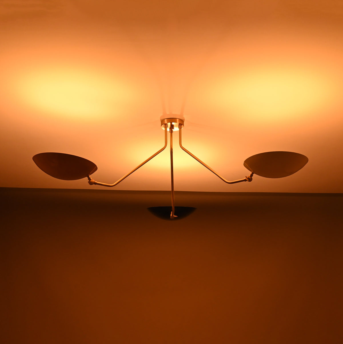 Rome Discus  - Flush Mount Uplifting Chandelier - 3 Lights - 32303
