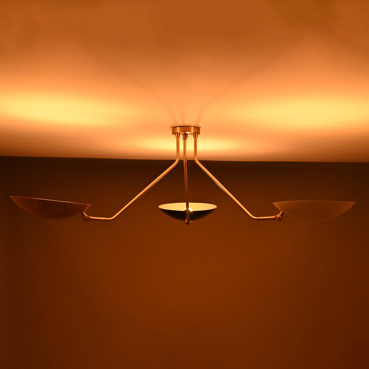 Rome Discus  - Flush Mount Uplifting Chandelier - 3 Lights - 32303