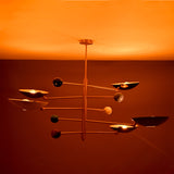 Athens Ortbital  -  Uplifting Mid-century Chandelier - 5 Lights - 32305