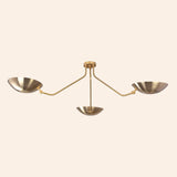 Stockholm Discus  - Flush Mount Uplifting Ceiling Chandelier - 3 Lights - 32306