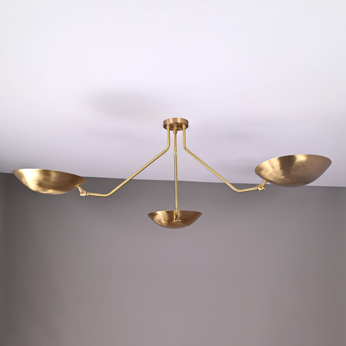 Stockholm Discus  - Flush Mount Uplifting Ceiling Chandelier - 3 Lights - 32306