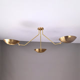 Stockholm Discus  - Flush Mount Uplifting Ceiling Chandelier - 3 Lights - 32306