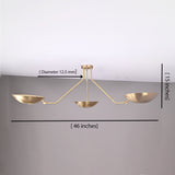 Stockholm Discus  - Flush Mount Uplifting Ceiling Chandelier - 3 Lights - 32306