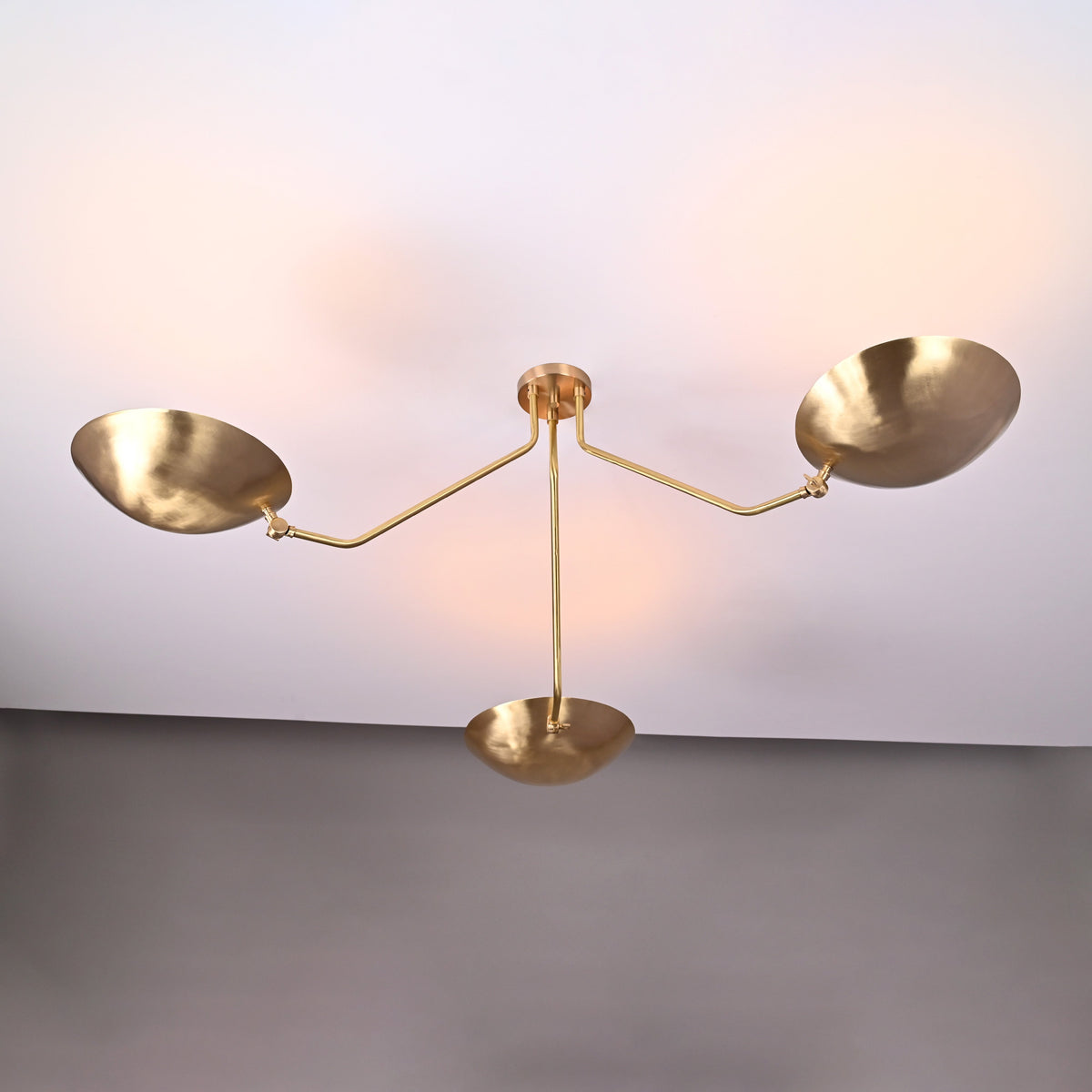 Stockholm Discus  - Flush Mount Uplifting Ceiling Chandelier - 3 Lights - 32306