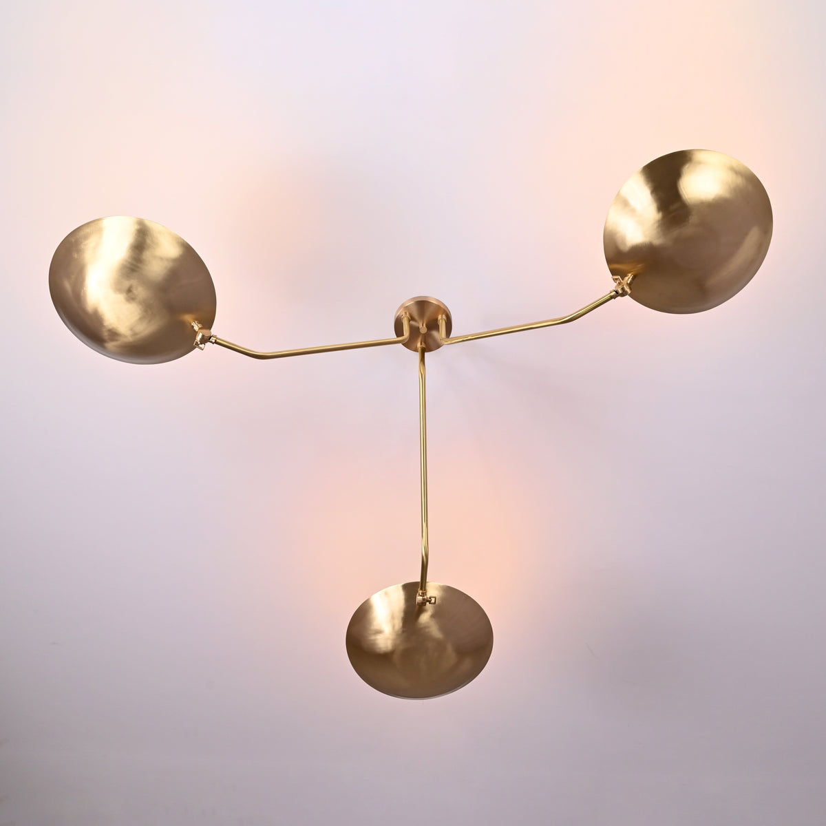 Stockholm Discus  - Flush Mount Uplifting Ceiling Chandelier - 3 Lights - 32306