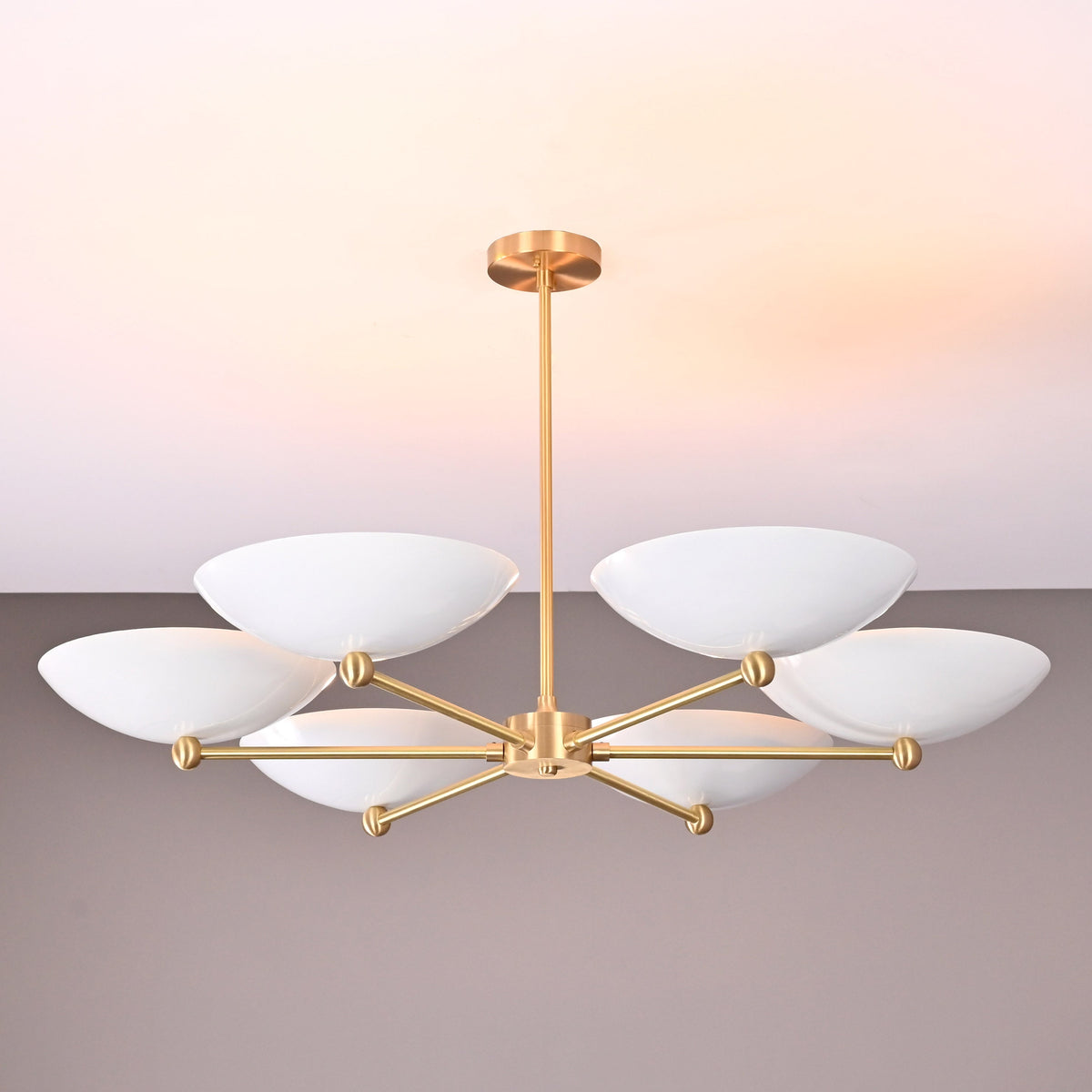 Zurich Discus  -  Uplifting Ceiling Chandelier - 6 Lights - 32308