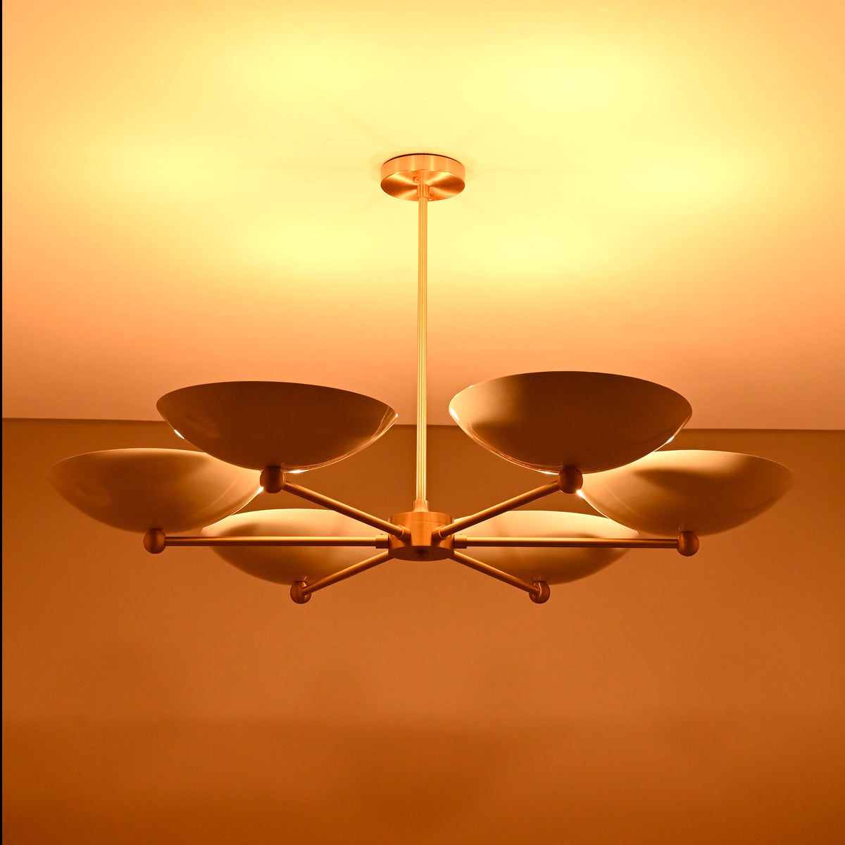 Zurich Discus  -  Uplifting Ceiling Chandelier - 6 Lights - 32308