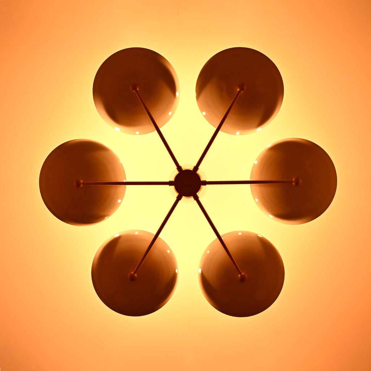 Zurich Discus  -  Uplifting Ceiling Chandelier - 6 Lights - 32308