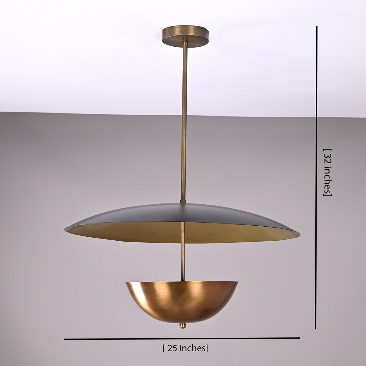 Berlin Discus  -  Uplifting Mid-century Chandelier - 3 Lights - 32309