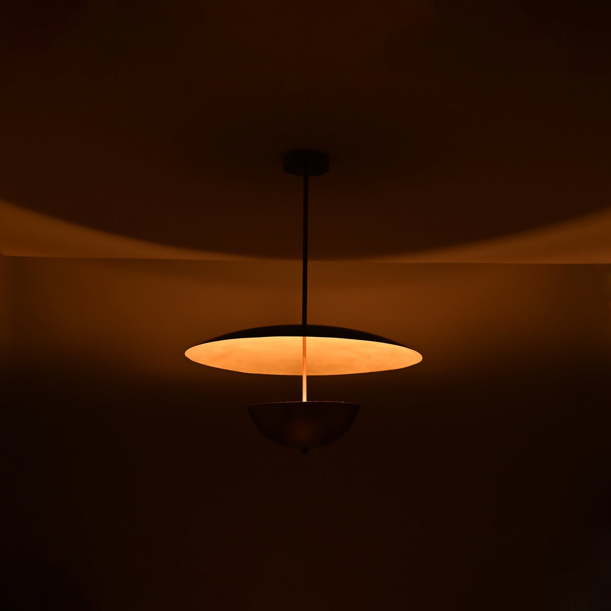 Berlin Discus  -  Uplifting Mid-century Chandelier - 3 Lights - 32309
