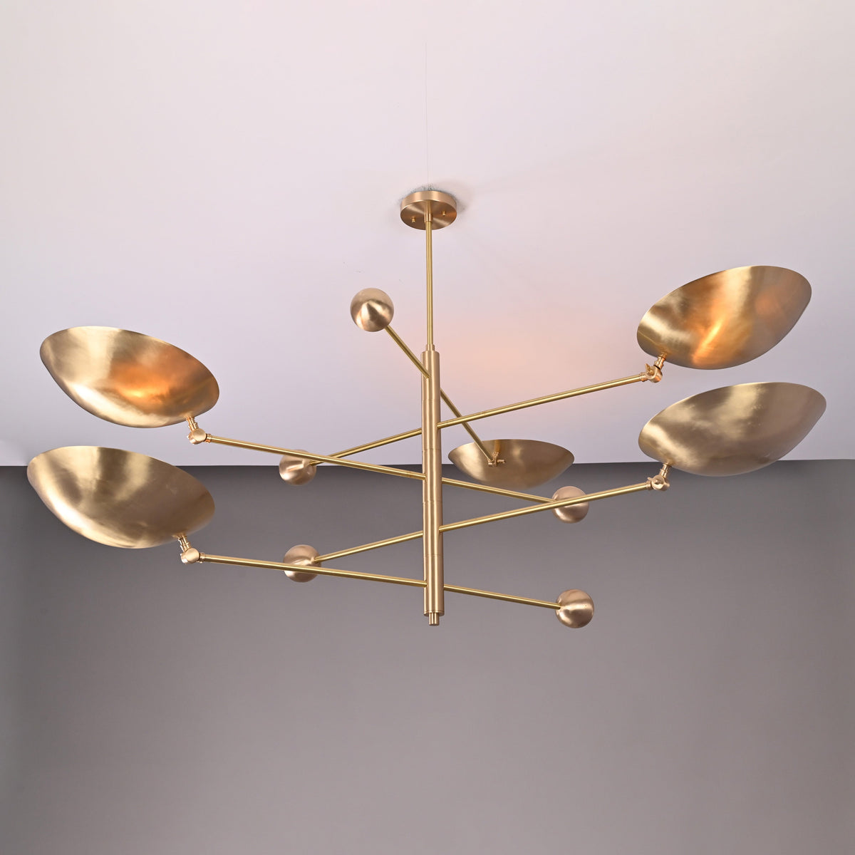 Zurich Ortbital  -  Uplifting Brass Chandelier - 5 Lights - 32312