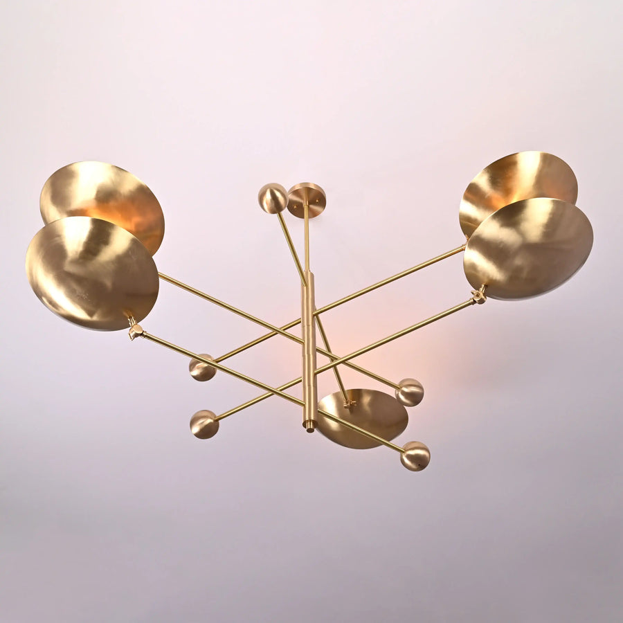 Zurich Ortbital  -  Uplifting Brass Chandelier - 5 Lights - 32312