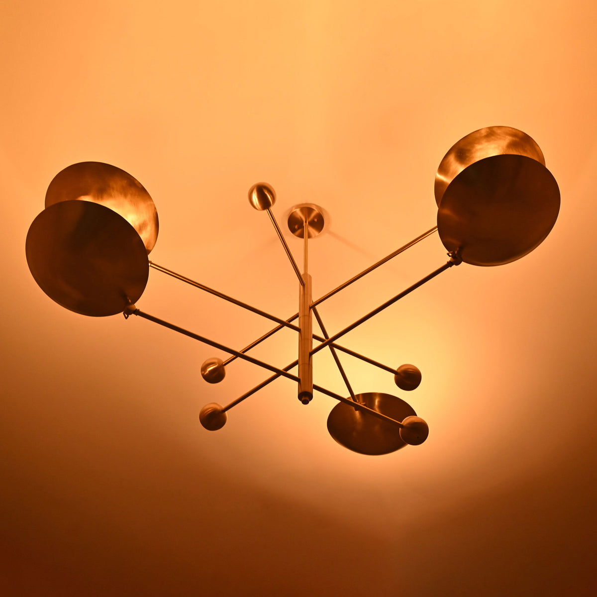 Zurich Ortbital  -  Uplifting Brass Chandelier - 5 Lights - 32312
