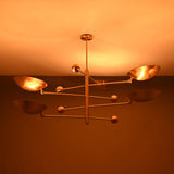 Zurich Ortbital  -  Uplifting Brass Chandelier - 5 Lights - 32312