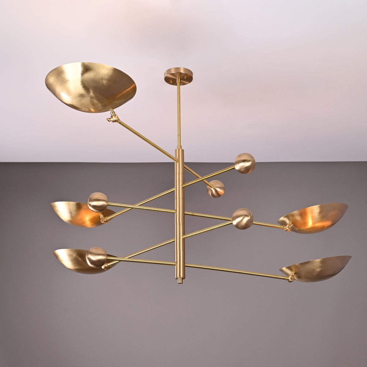 Zurich Ortbital  -  Uplifting Brass Chandelier - 5 Lights - 32312