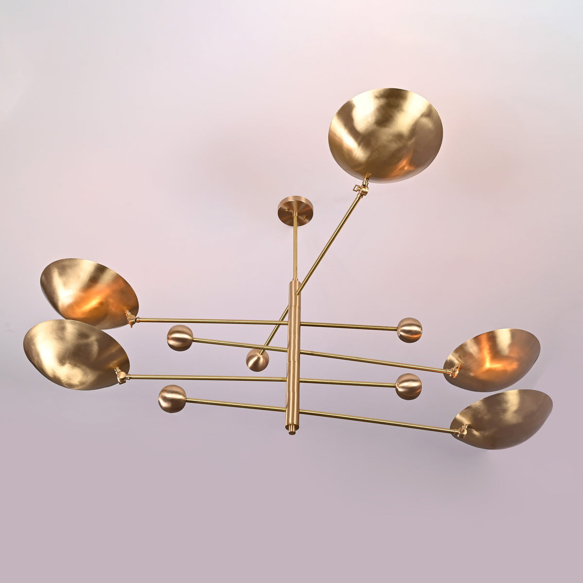 Zurich Ortbital  -  Uplifting Brass Chandelier - 5 Lights - 32312