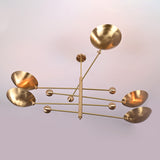 Zurich Ortbital  -  Uplifting Brass Chandelier - 5 Lights - 32312