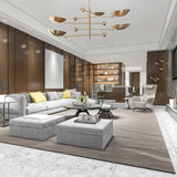 Zurich Ortbital  -  Uplifting Brass Chandelier - 5 Lights - 32312