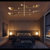 Zurich Ortbital  -  Uplifting Brass Chandelier - 5 Lights - 32312