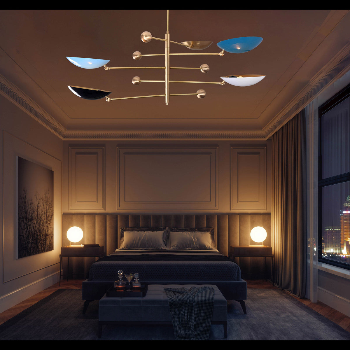 Milan Ortbital  -  Uplifting Pendant Chandelier - 5 Lights - 32314