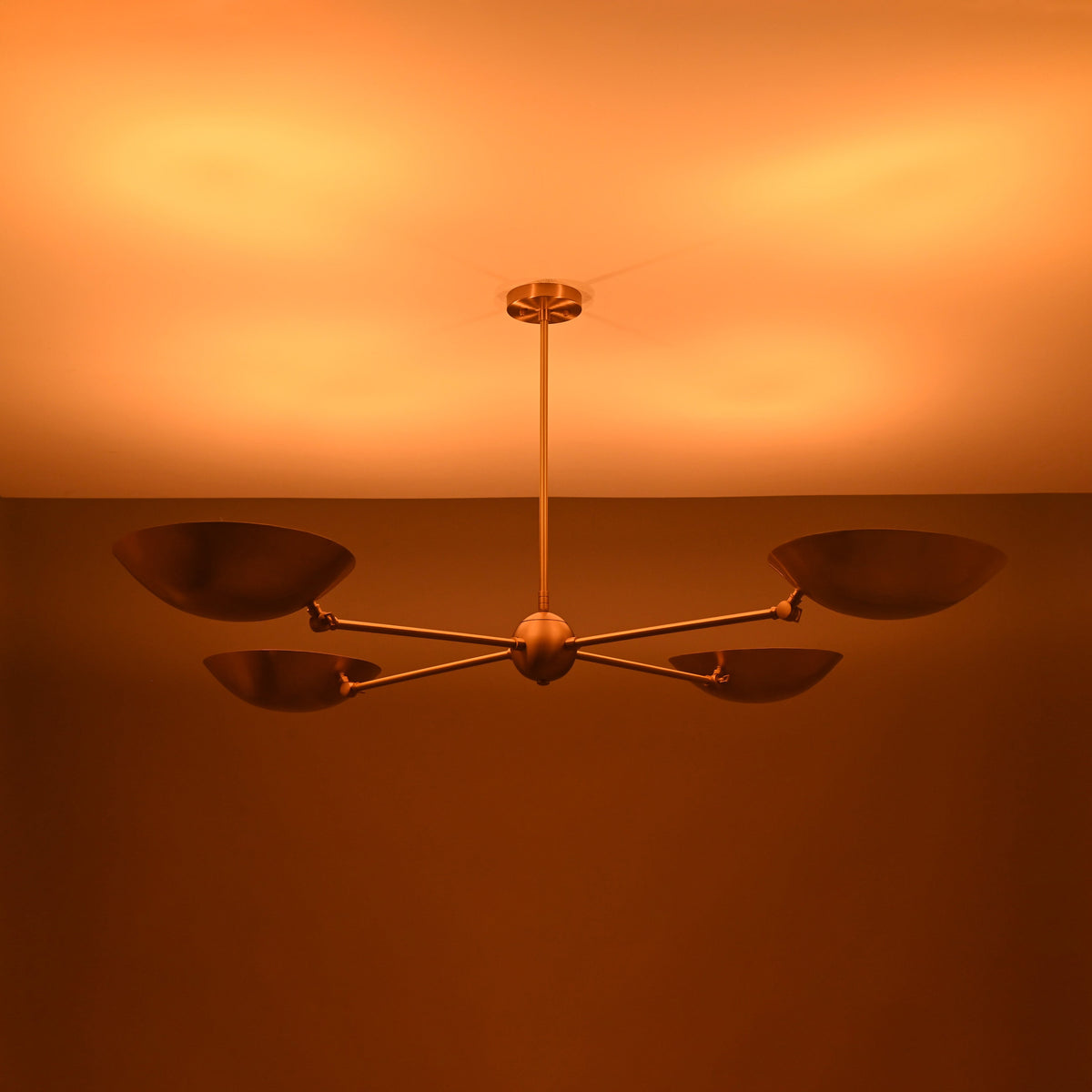 Lisbon Discus  -  Uplifting Chandelier - 4 Lights - 32315