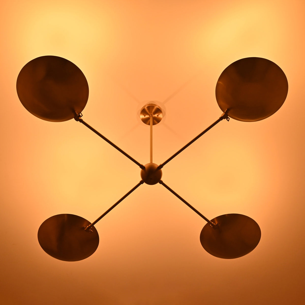 Lisbon Discus  -  Uplifting Chandelier - 4 Lights - 32315