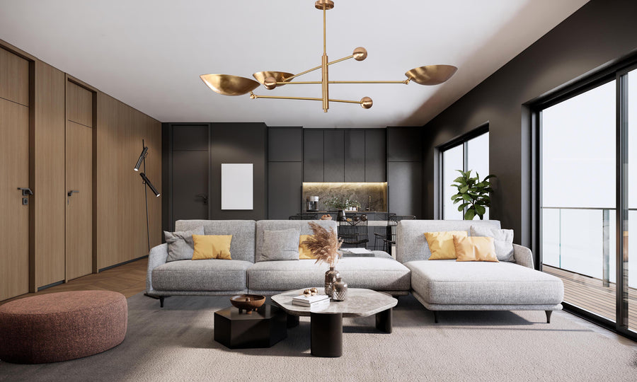 Berlin Ortbital  -  Uplifting Ceiling Chandelier - 3 Lights - 32320