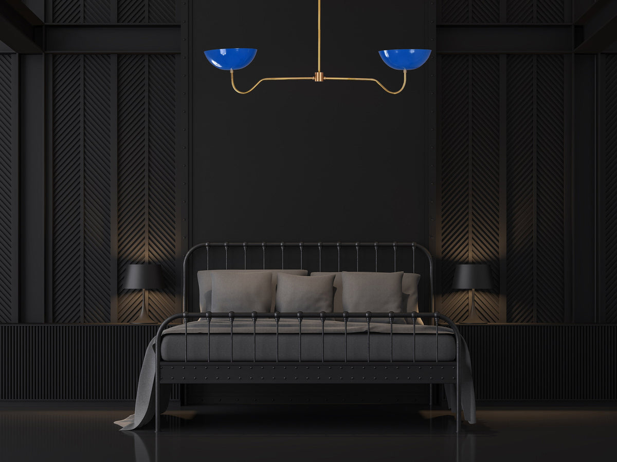 Tokyo Discus  -  Uplifting Mid-century Chandelier - 2 Lights - 32322