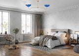 Tokyo Discus  -  Uplifting Mid-century Chandelier - 2 Lights - 32322