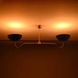 Tokyo Discus  -  Uplifting Mid-century Chandelier - 2 Lights - 32322
