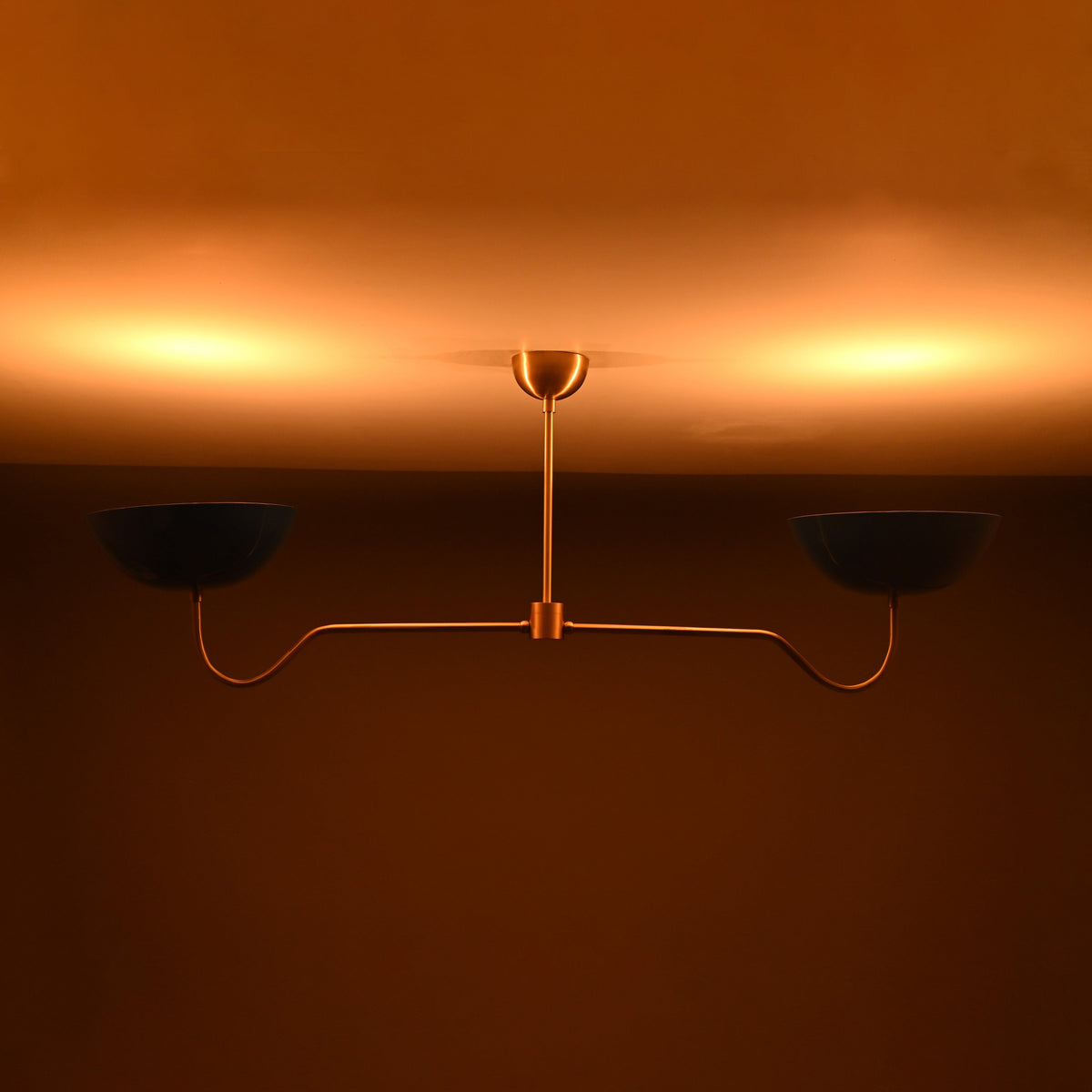 Tokyo Discus  -  Uplifting Mid-century Chandelier - 2 Lights - 32322