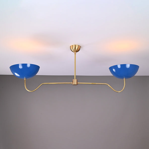 Tokyo Discus  -  Uplifting Mid-century Chandelier - 2 Lights - 32322