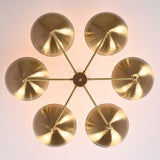 Milan Discus  -  Uplifting Mid-century Chandelier - 6 Lights - 32323